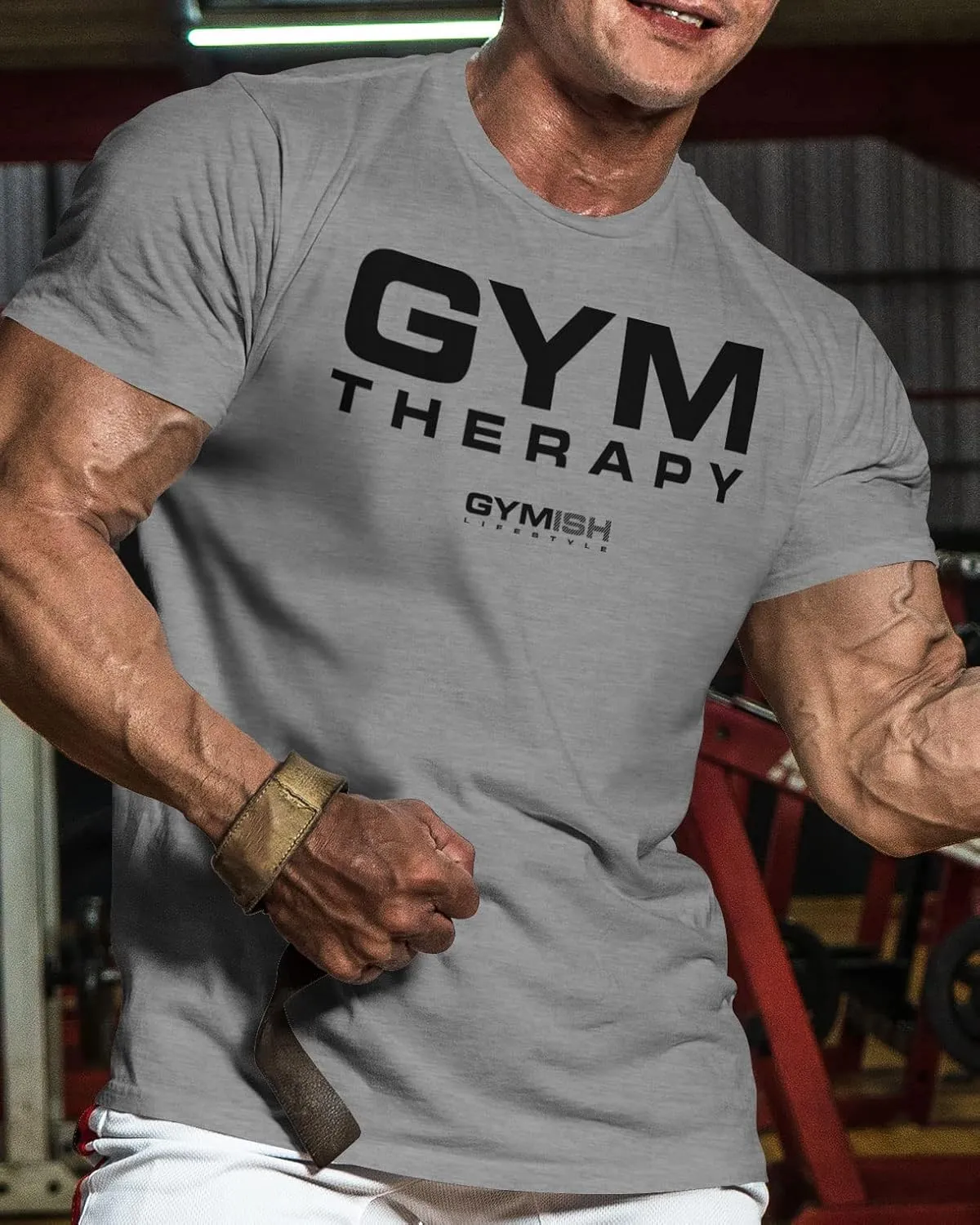 Gymish Lifestyle Gym Therapy Workout Shirts for Men, Lifting T-Shirt for Gym Workout