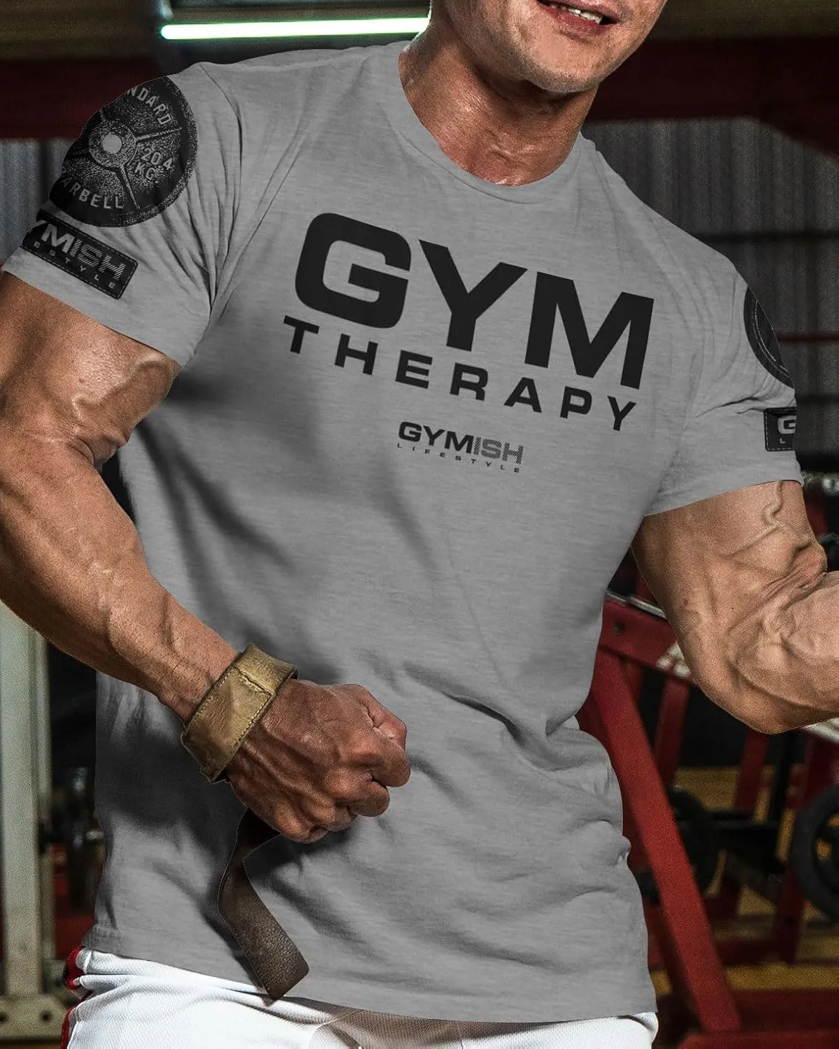 Gymish Lifestyle Gym Therapy Workout Shirts for Men, Lifting T-Shirt for Gym Workout