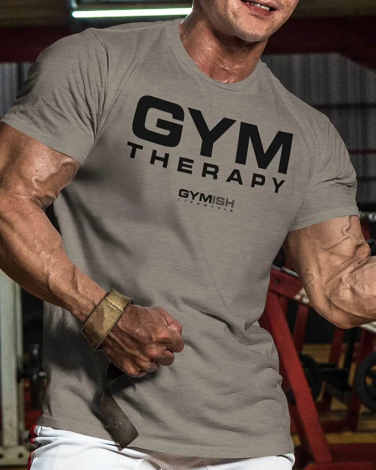 Gymish Lifestyle Gym Therapy Workout Shirts for Men, Lifting T-Shirt for Gym Workout