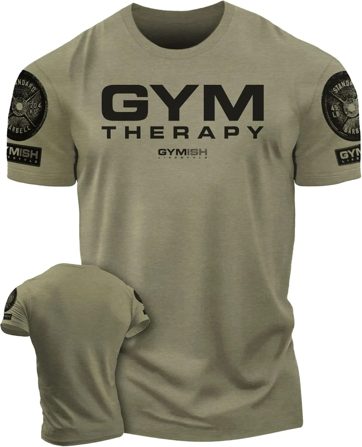 Gymish Lifestyle Gym Therapy Workout Shirts for Men, Lifting T-Shirt for Gym Workout