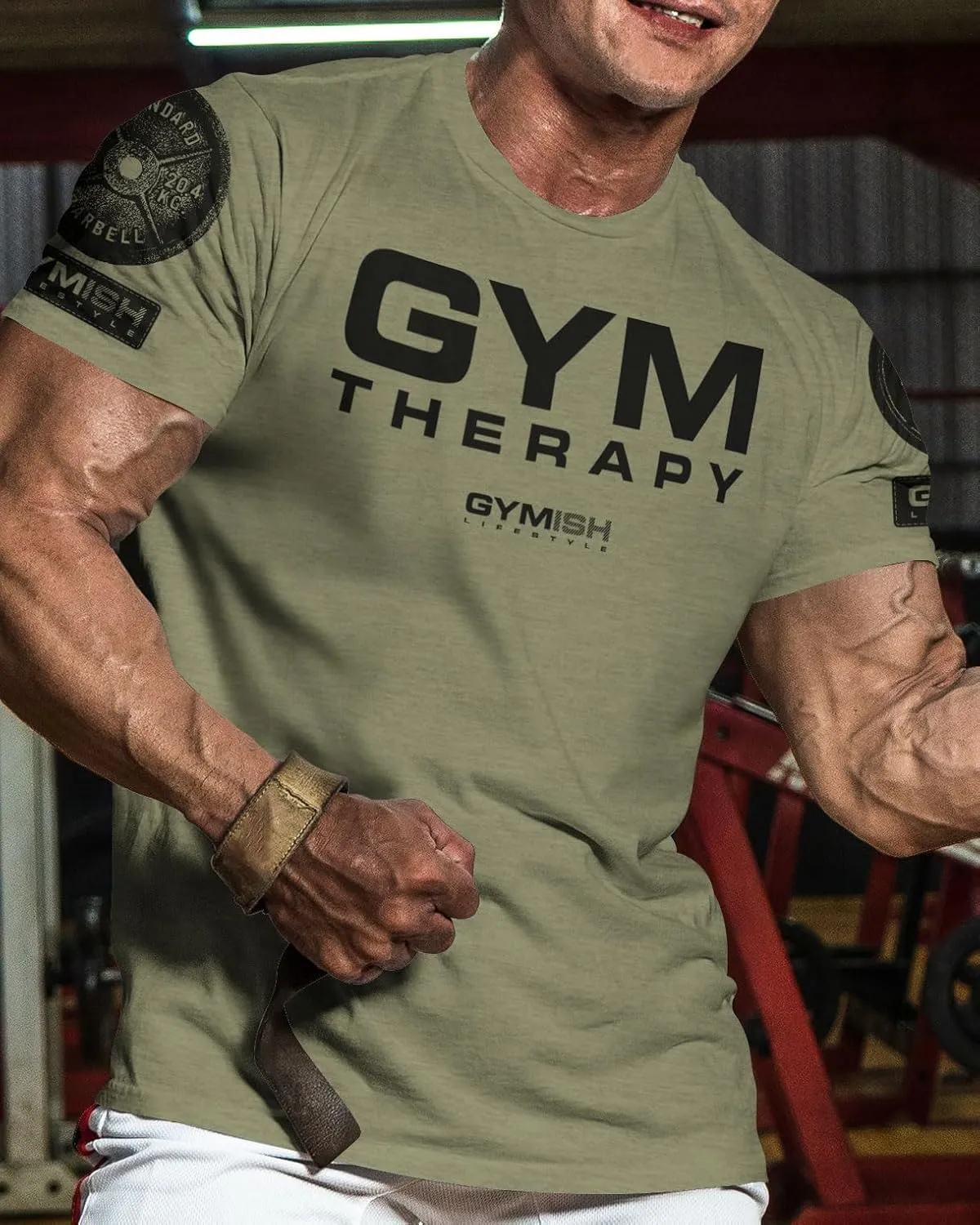 Gymish Lifestyle Gym Therapy Workout Shirts for Men, Lifting T-Shirt for Gym Workout