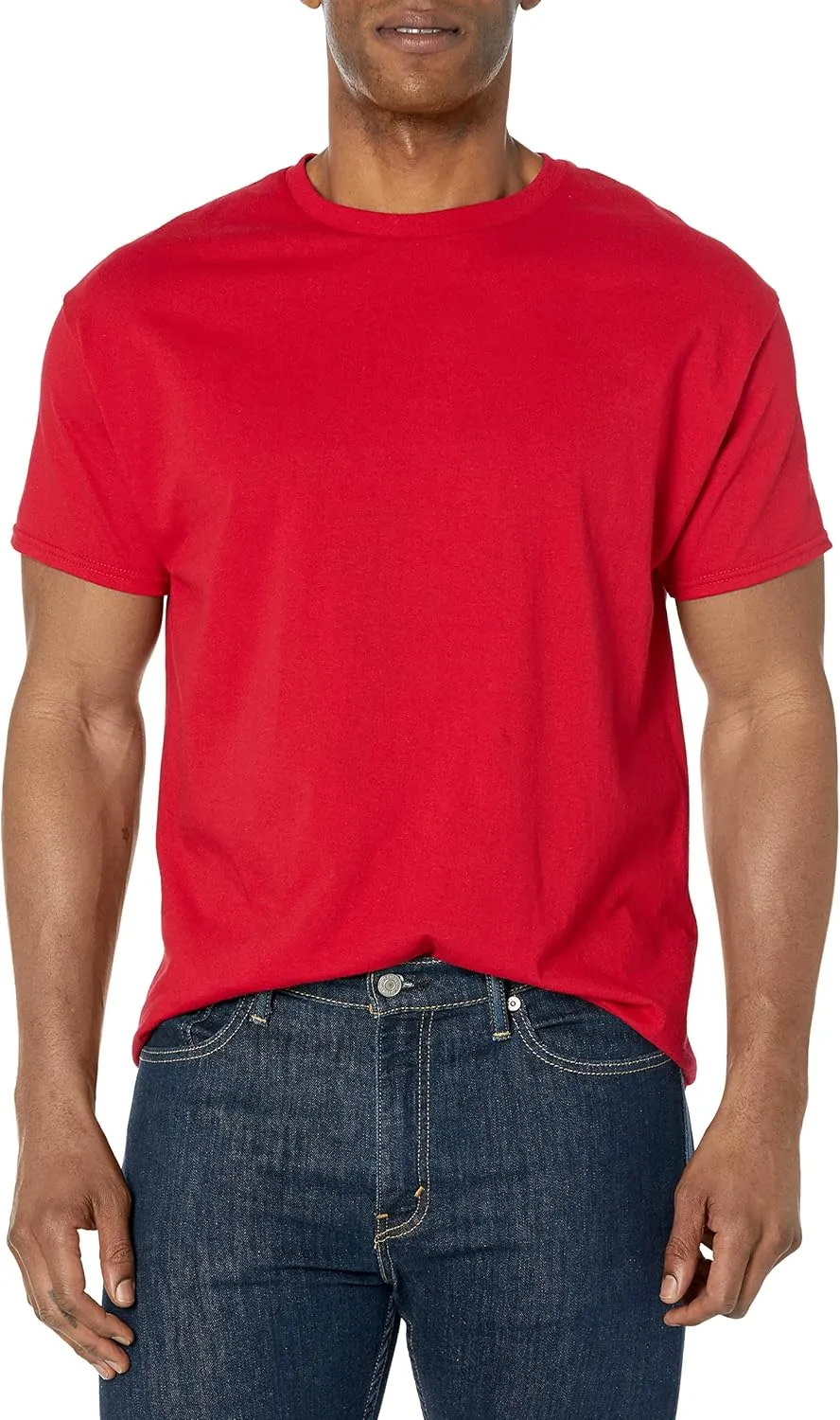 Hanes Men's Essential-T Cotton T-Shirt, Athletic Crimson_Discontinued
