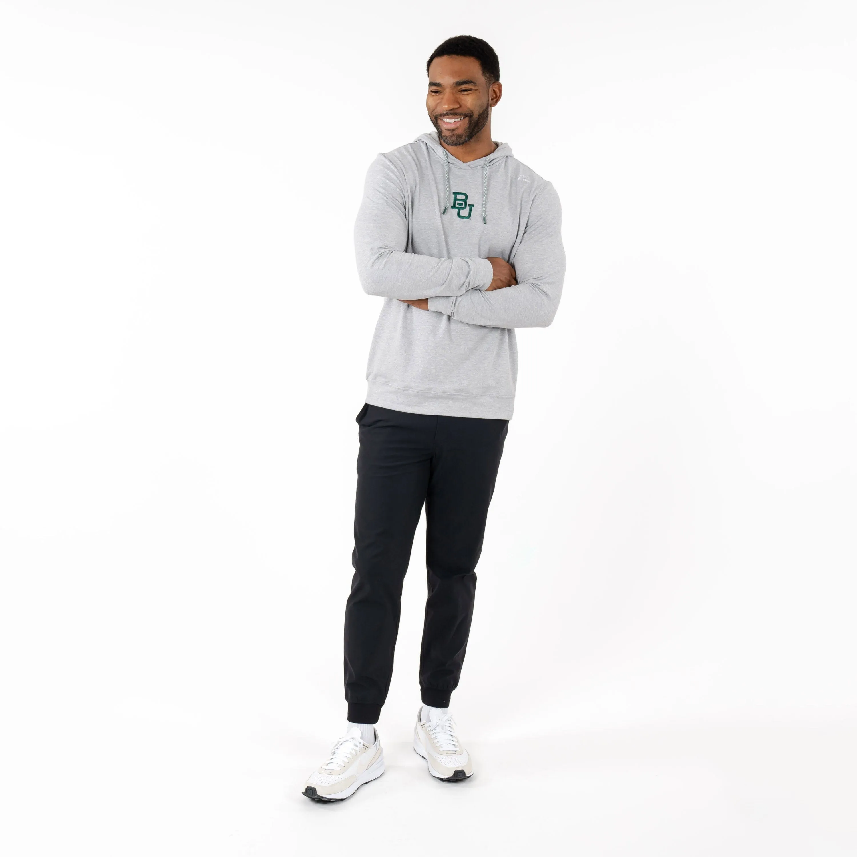 Hesi Collegiate Hoodie - Baylor | Heather - Stainless Steel/White - Baylor - 1