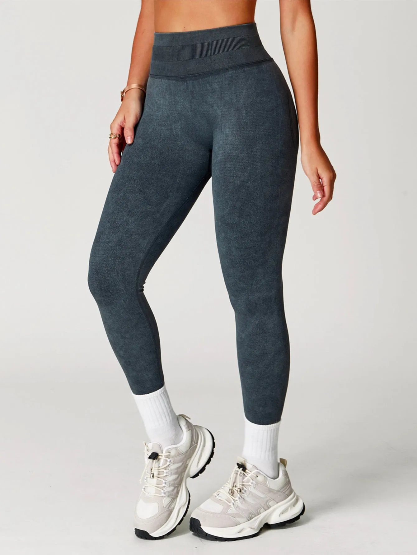High Waist Acid Wash Butt-Lifting Seamless Leggings