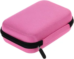 Hipiwe Hard Shell Essential Oil Carrying Case Holds 12 Bottles (Can hold 5ml, 10ml, &10ml Rollers) Travel Size Essential Oils Bag Organizer (Pink)