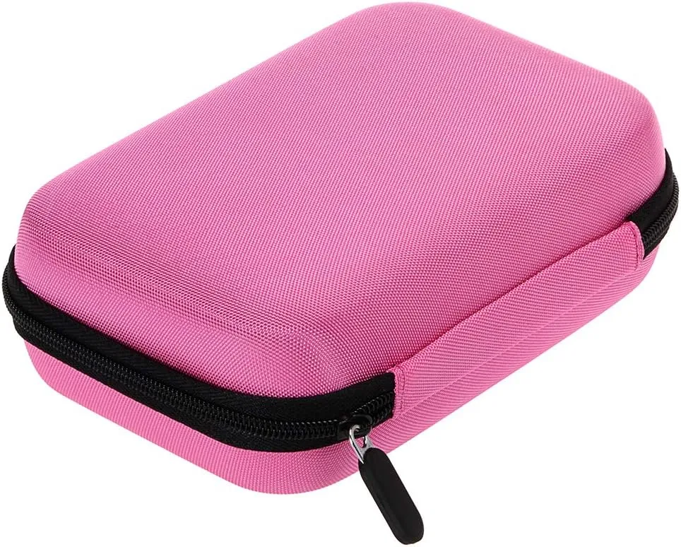 Hipiwe Hard Shell Essential Oil Carrying Case Holds 12 Bottles (Can hold 5ml, 10ml, &10ml Rollers) Travel Size Essential Oils Bag Organizer (Pink)