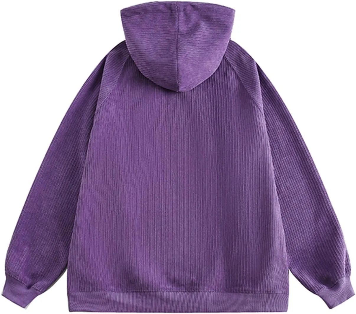 hlysgo Corduroy Hoodies for Men Women, Oversized Sweatshirt with Pocket Casual Thicken Hoodies Pullover Fall Winter Clothes