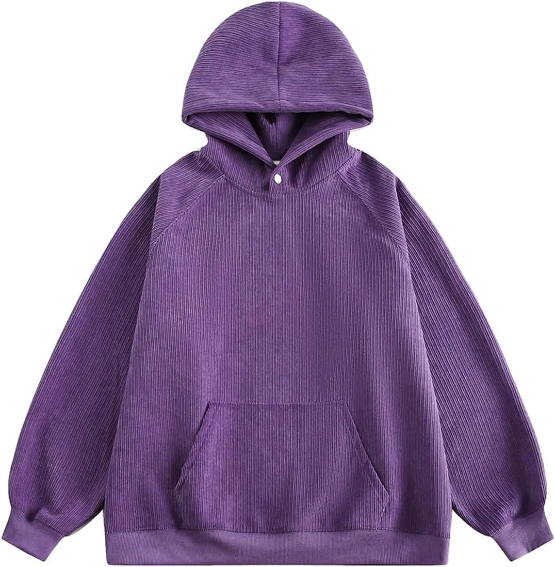 hlysgo Corduroy Hoodies for Men Women, Oversized Sweatshirt with Pocket Casual Thicken Hoodies Pullover Fall Winter Clothes