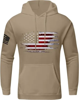 Hoodies For Men Drawstring Pockets Prints Long Sleeve Fashion Casual Graphic Sweatshirt