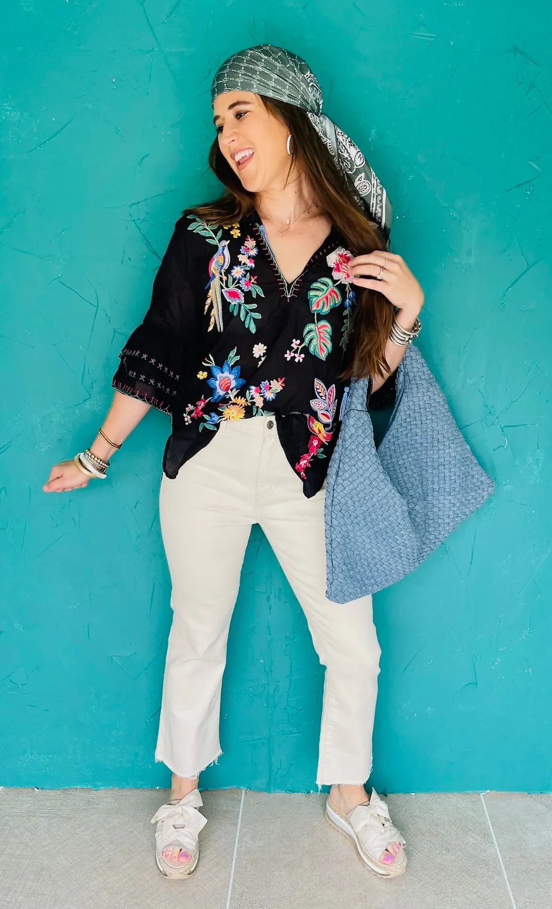Jeanette Ruffle Sleeve Blouse