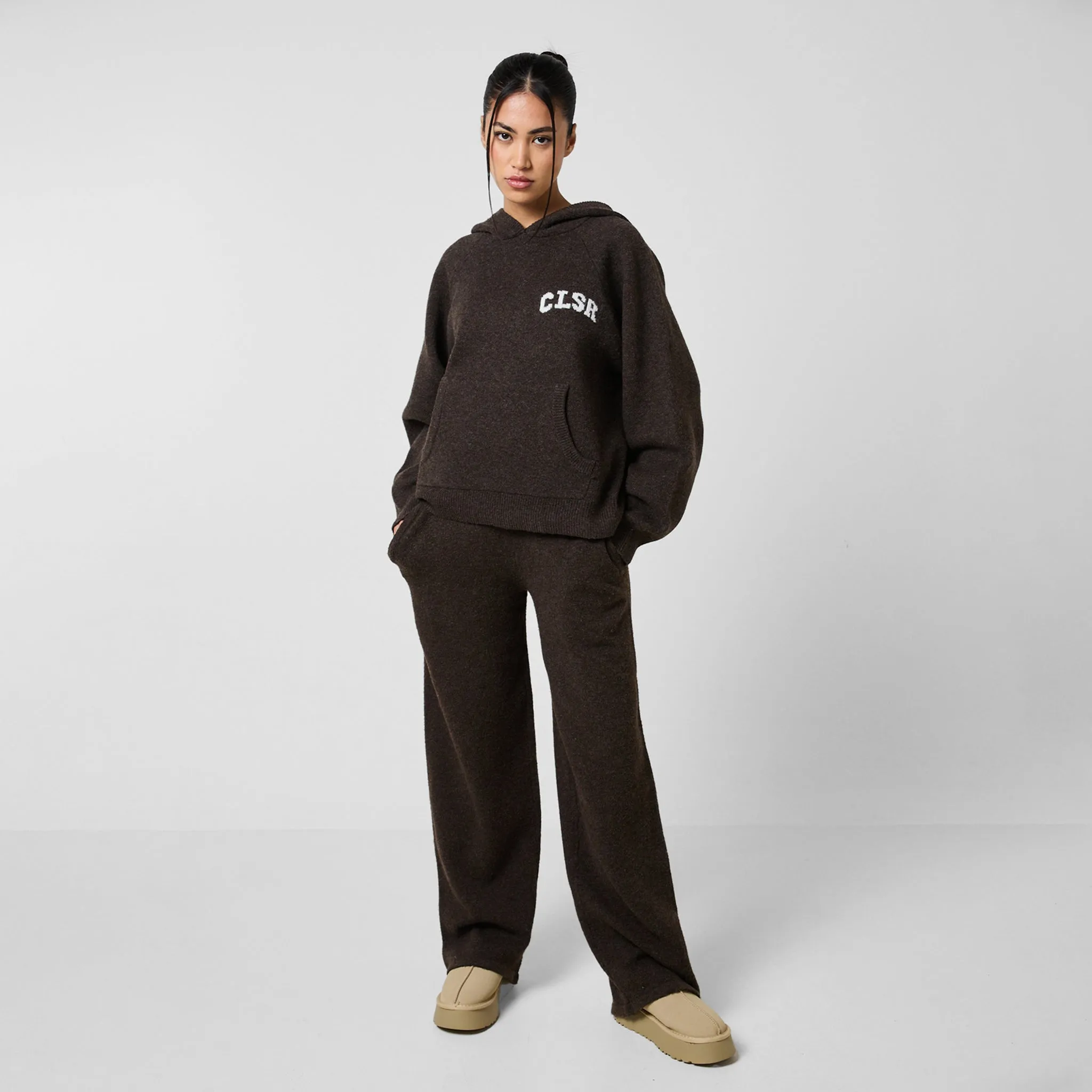 Knit CLSR Hoodie | Brown Marl