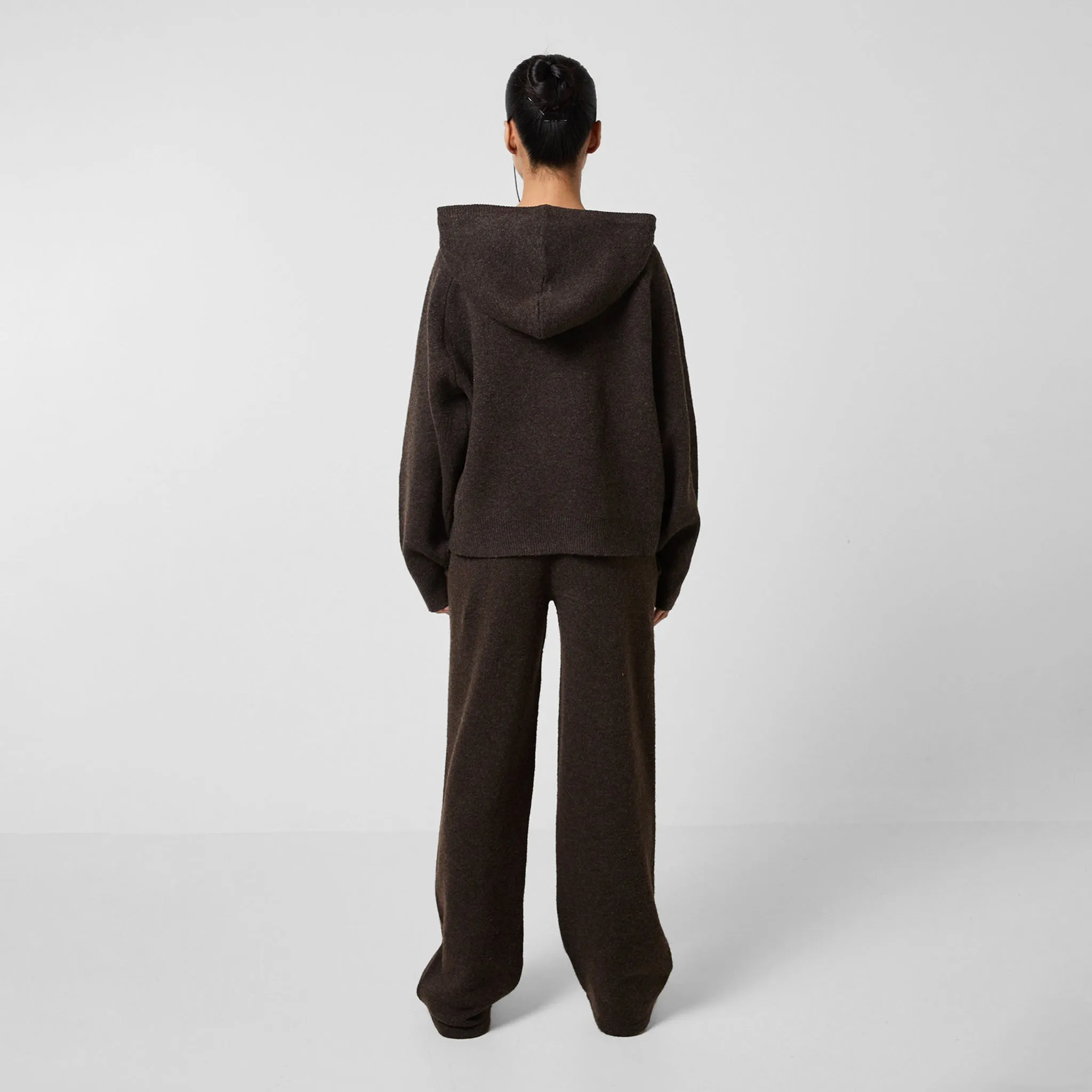 Knit CLSR Hoodie | Brown Marl
