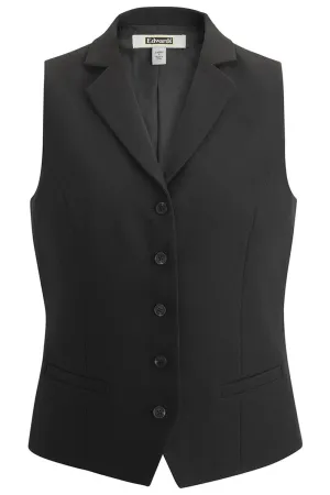 Ladies' Dress Lapel Vest - Black