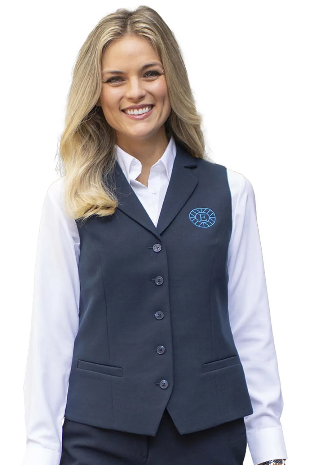 Ladies' Dress Lapel Vest - Black