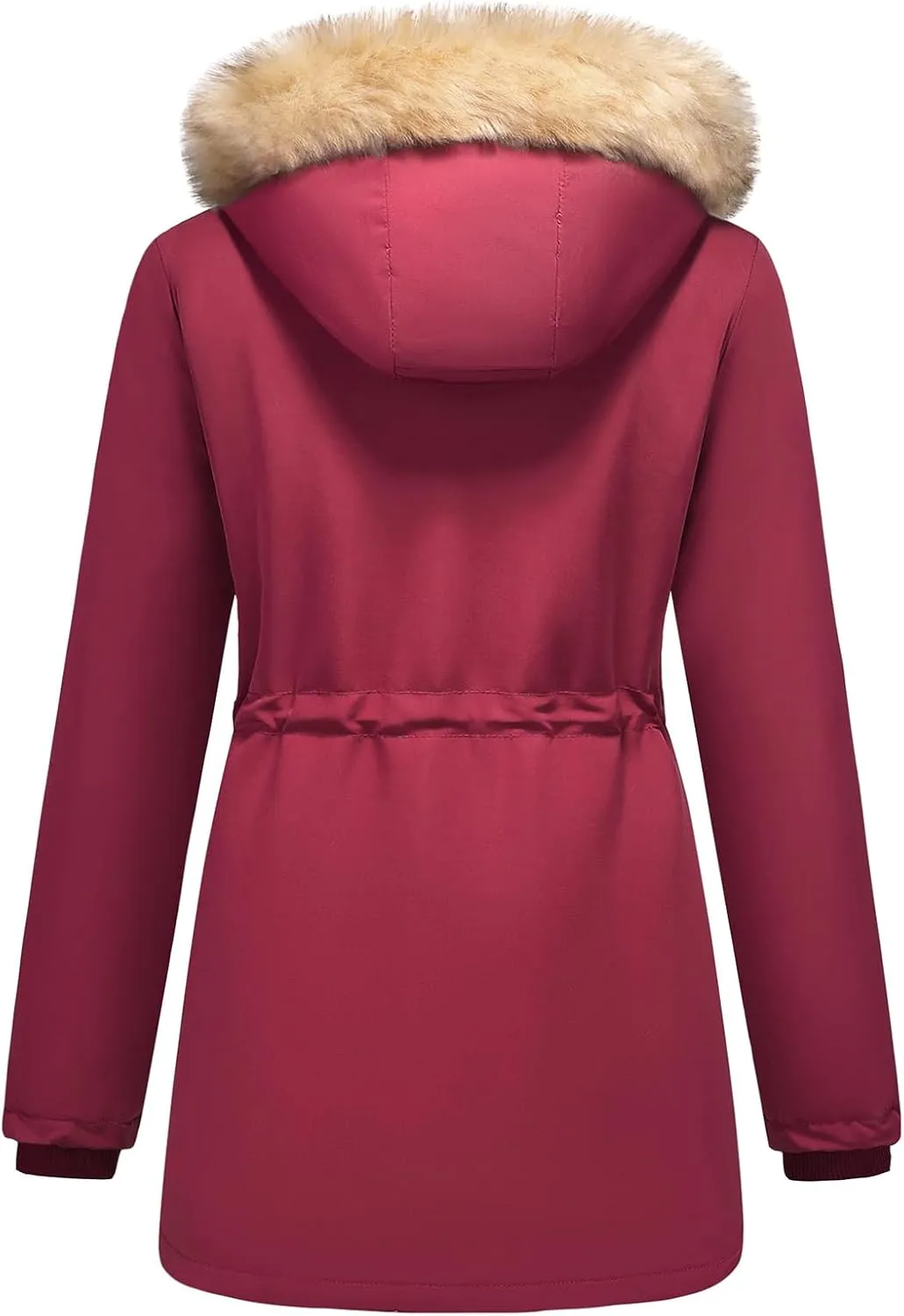 Lamgool Women's Sherpa Fleece Down Jacket Thicken Winter Coat Warm Parka with Hood