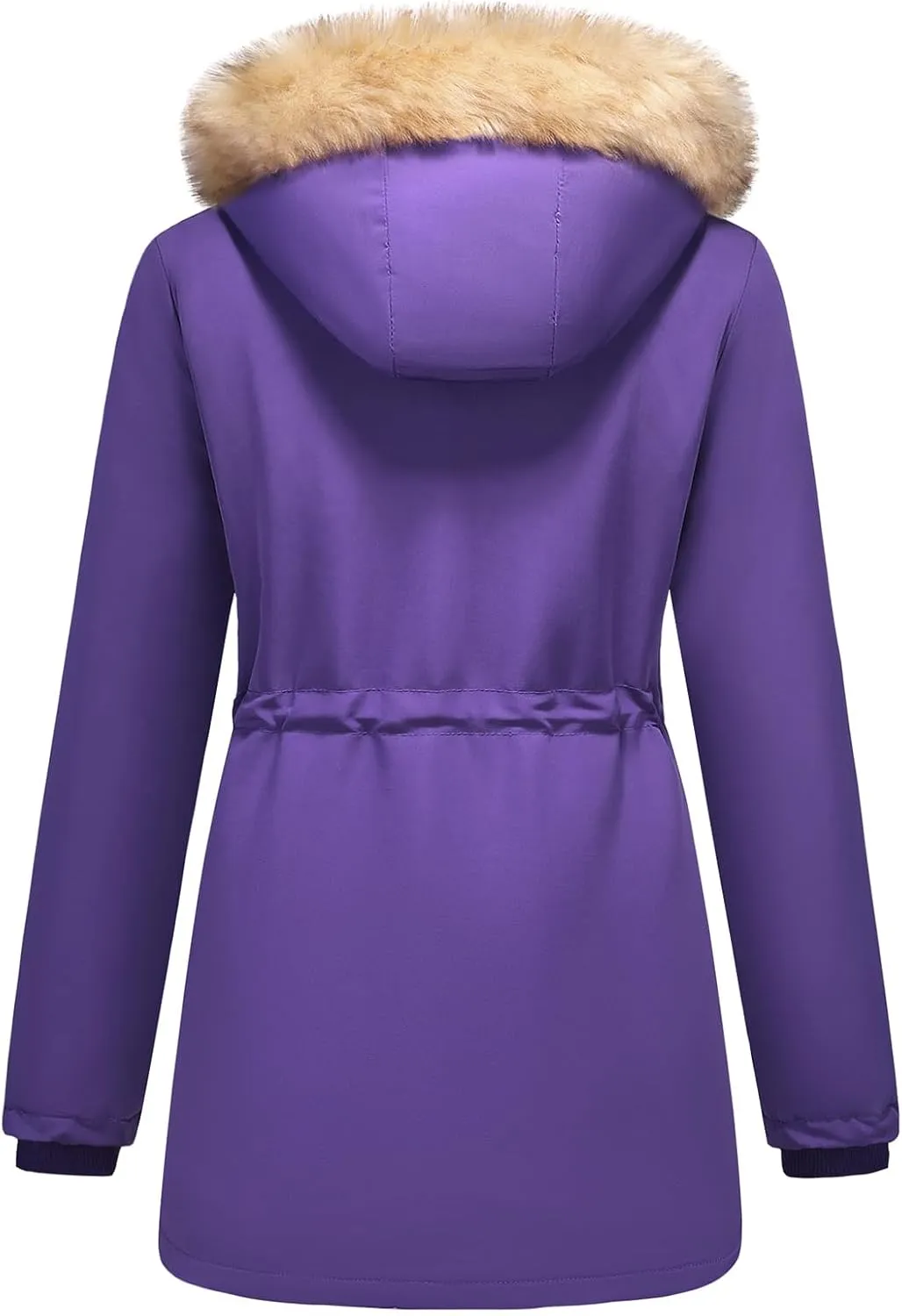 Lamgool Women's Sherpa Fleece Down Jacket Thicken Winter Coat Warm Parka with Hood
