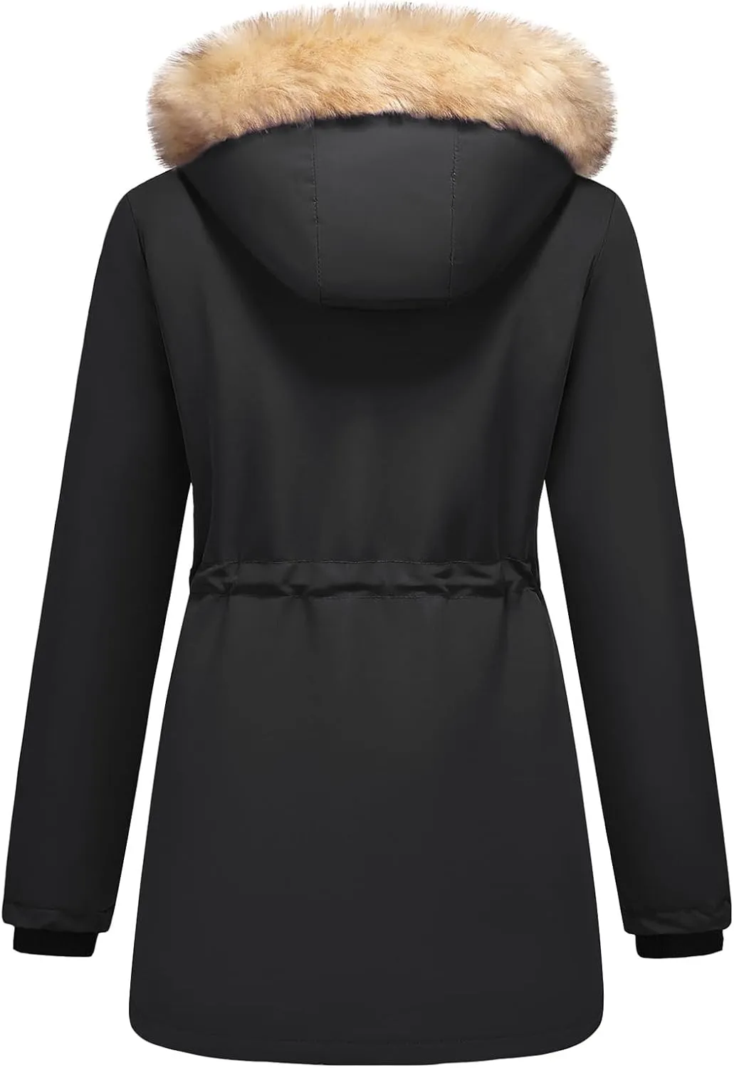 Lamgool Women's Sherpa Fleece Down Jacket Thicken Winter Coat Warm Parka with Hood