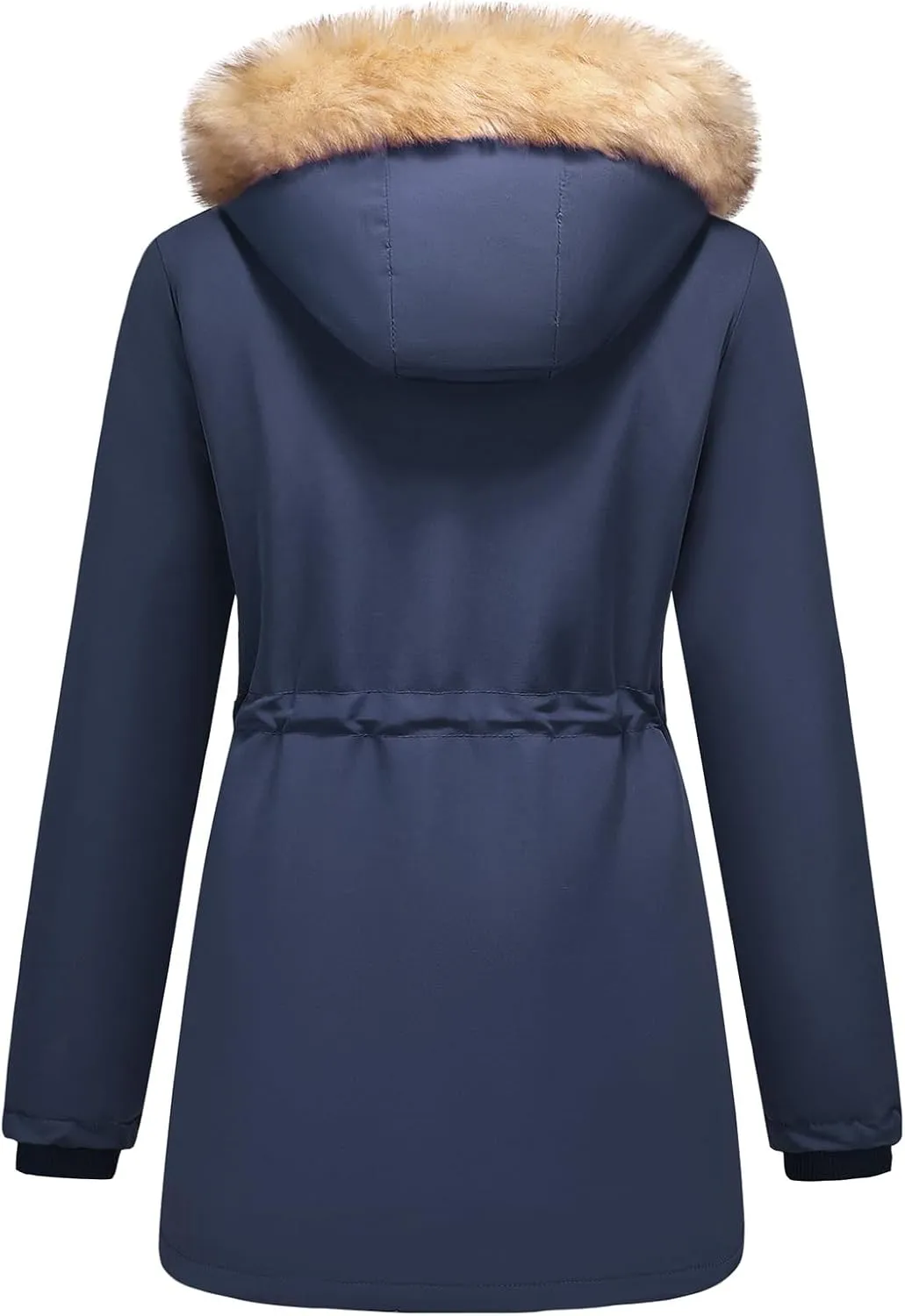 Lamgool Women's Sherpa Fleece Down Jacket Thicken Winter Coat Warm Parka with Hood