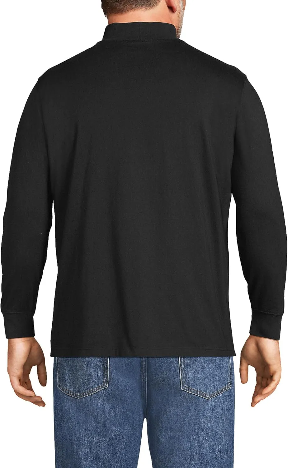 Lands' End Men's Super-T Cotton-Blend Mock Turtleneck Shirt