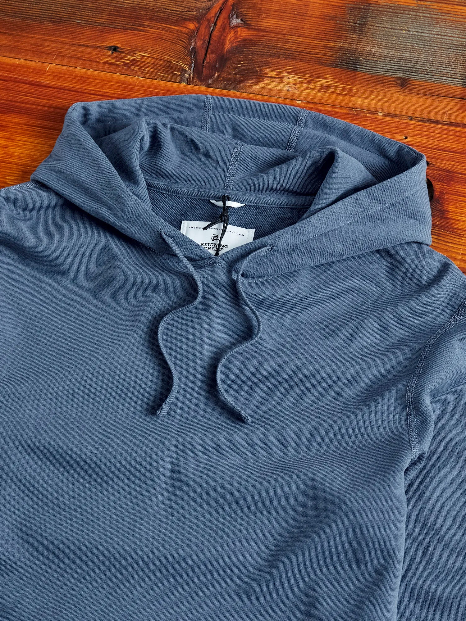 Lightweight Pullover Hoodie in Washed Blue