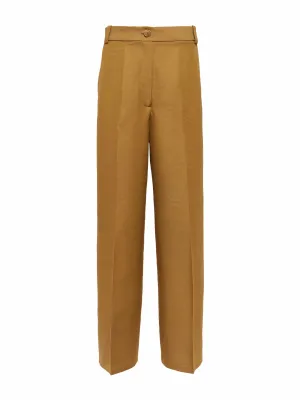 Low-rise wide-leg pants