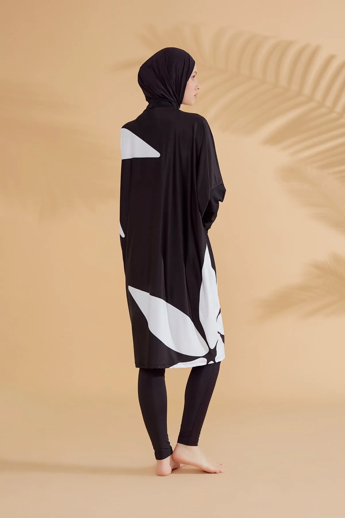 Lycra Black Burkini Modest Swimwear M2309