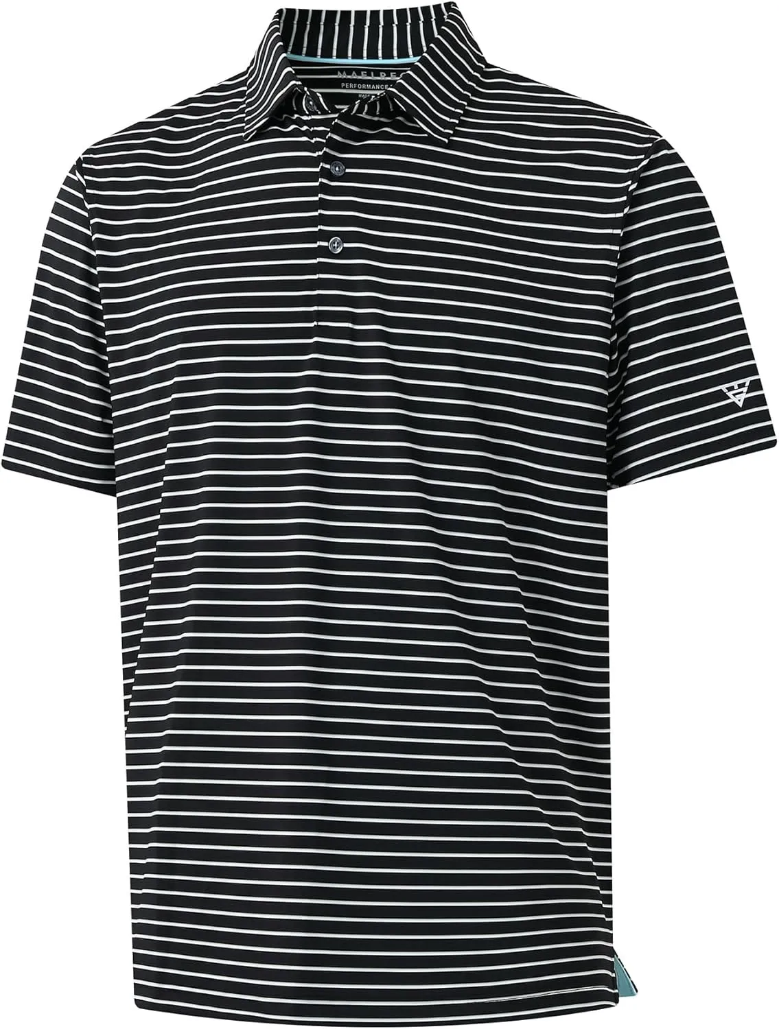 M MAELREG Boys' Polo Shirt Striped Short Sleeve Moisture Wicking Performance Stretch Active Casual Collared Kids Golf Shirt