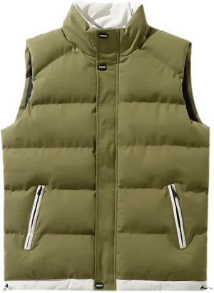 Men' Sleeveless Vest Jackets Winter Cotton Padded Vest Coats Warm Waistcoat