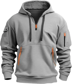 Mens Casual Long Sleeve Workout Loose Hoodies With Pocket 2024