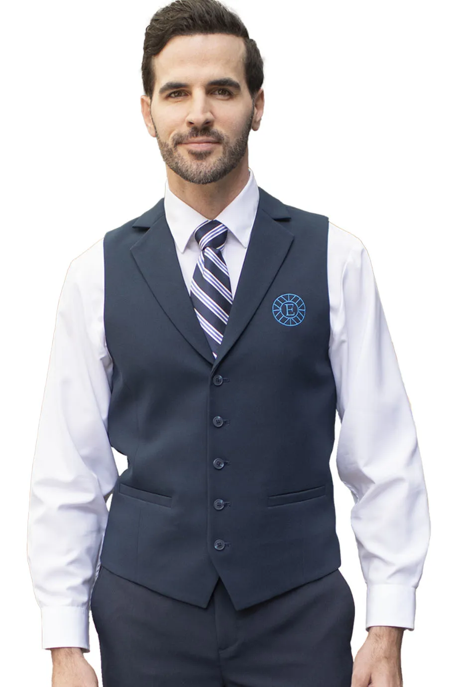 Men's Dress Lapel Vest - Steel Grey