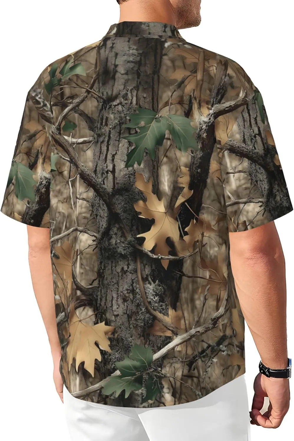 Men's Hawaiian Beach Shirt, Short Sleeve Shirts for Men, Quick-Dry Button Up Shirt