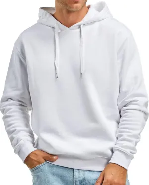 Mens Hoodie, Mens Fashion Athletic Hoodies Sports Sweatshirt Solid Color Fleece Pullover Casual Drawstring Y2K Hoodie