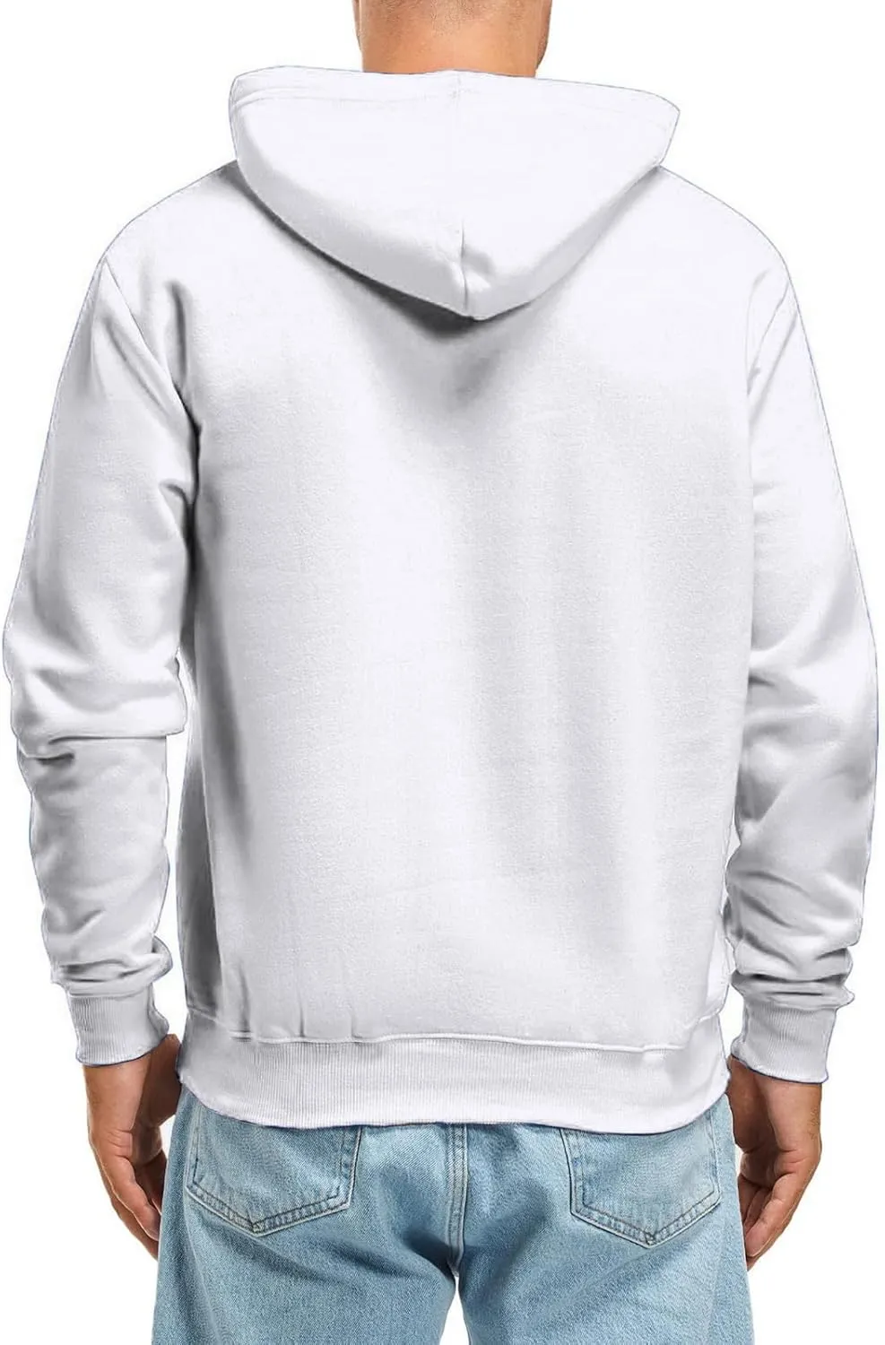 Mens Hoodie, Mens Fashion Athletic Hoodies Sports Sweatshirt Solid Color Fleece Pullover Casual Drawstring Y2K Hoodie