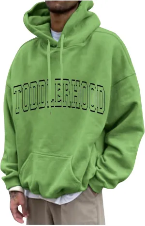 Mens Hoodies For Pockets Drawstring Fashion Long Sleeve Casual Graphic Loose Sweatshirts