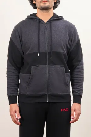 Men'S Premium Paneled Zipper With Hood