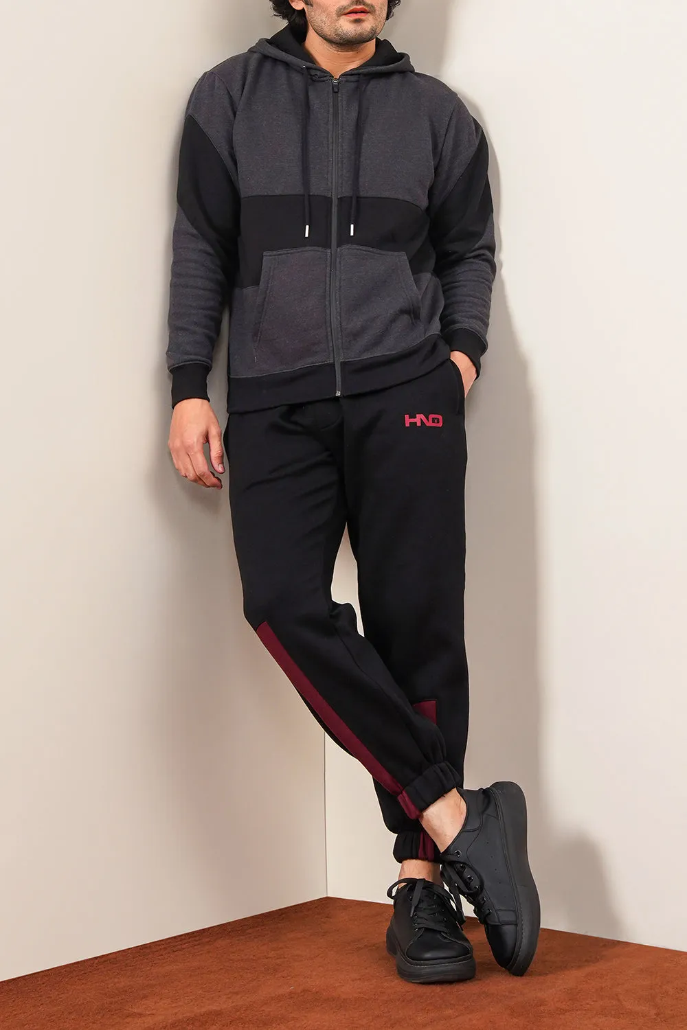 Men'S Premium Paneled Zipper With Hood