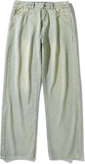 Mens Slim-Fit Jeans Regular Fit Straight Leg Denim Pants