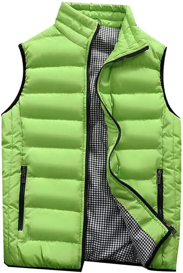 Mens Winter Coats Men Autumn Coat Padded Cotton Vest Warm Hooded Thick Vest Tops Jacket Jackets