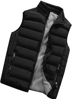 Mens Winter Coats Men Autumn Coat Padded Cotton Vest Warm Hooded Thick Vest Tops Jacket Jackets