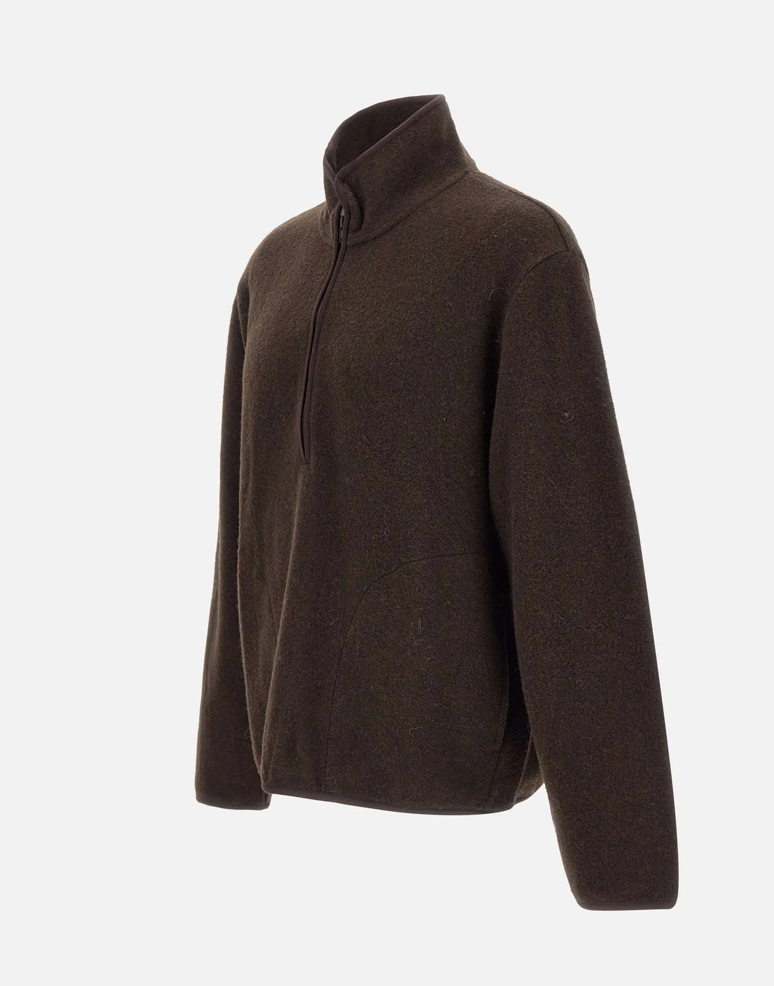 Men's Wool and Cotton Half-Zip Sweatshirt