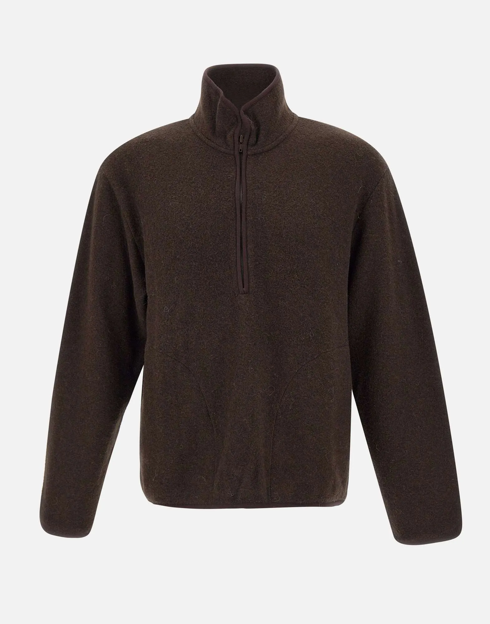 Men's Wool and Cotton Half-Zip Sweatshirt
