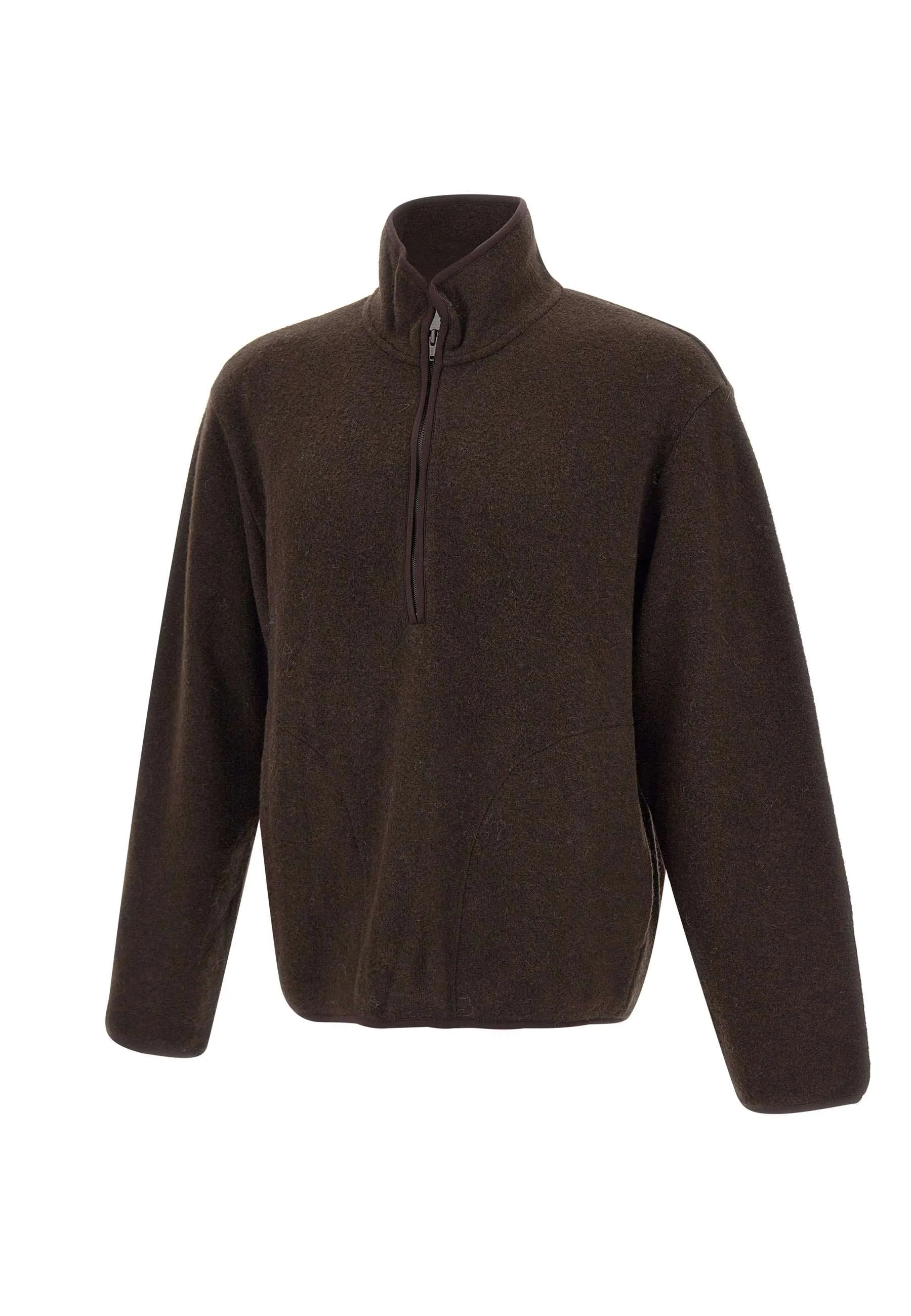 Men's Wool and Cotton Half-Zip Sweatshirt