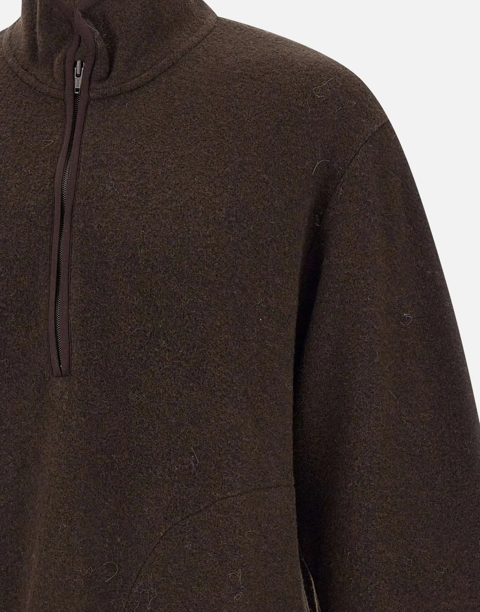 Men's Wool and Cotton Half-Zip Sweatshirt