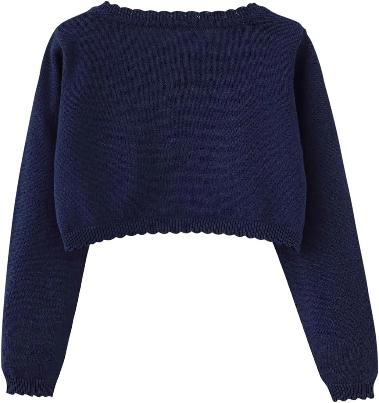 Miipat Toddler Girls Cardigan Long Sleeve Bolero Shrug Kids Knit Sweater Cover Up Button Closure Cropped Tops