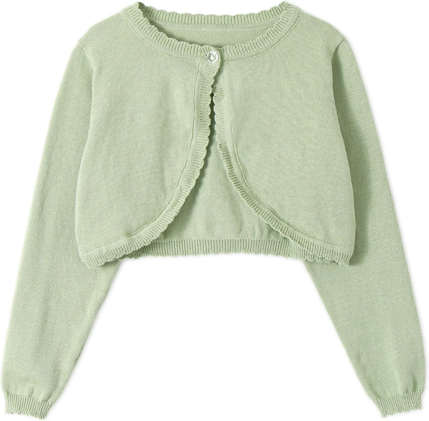 Miipat Toddler Girls Cardigan Long Sleeve Bolero Shrug Kids Knit Sweater Cover Up Button Closure Cropped Tops