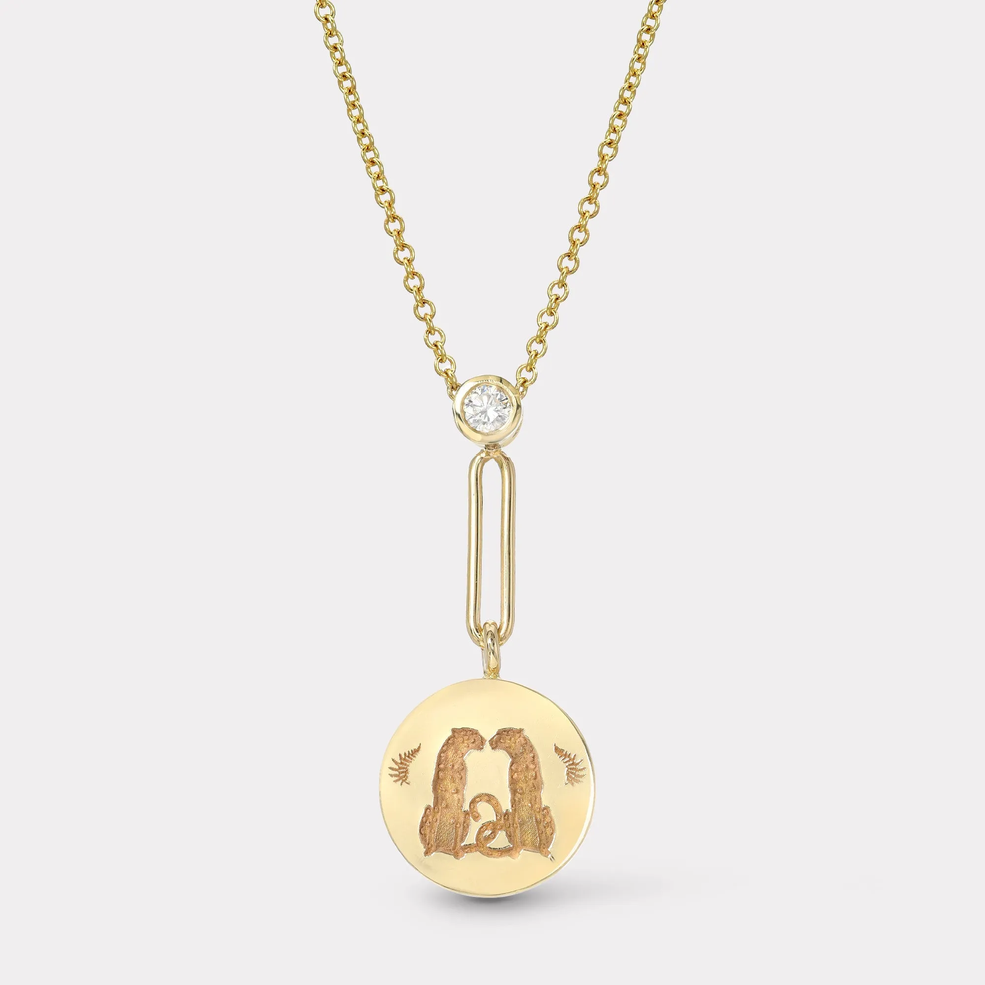 Mini Love Pendant on 18" Drop Loop Chain
