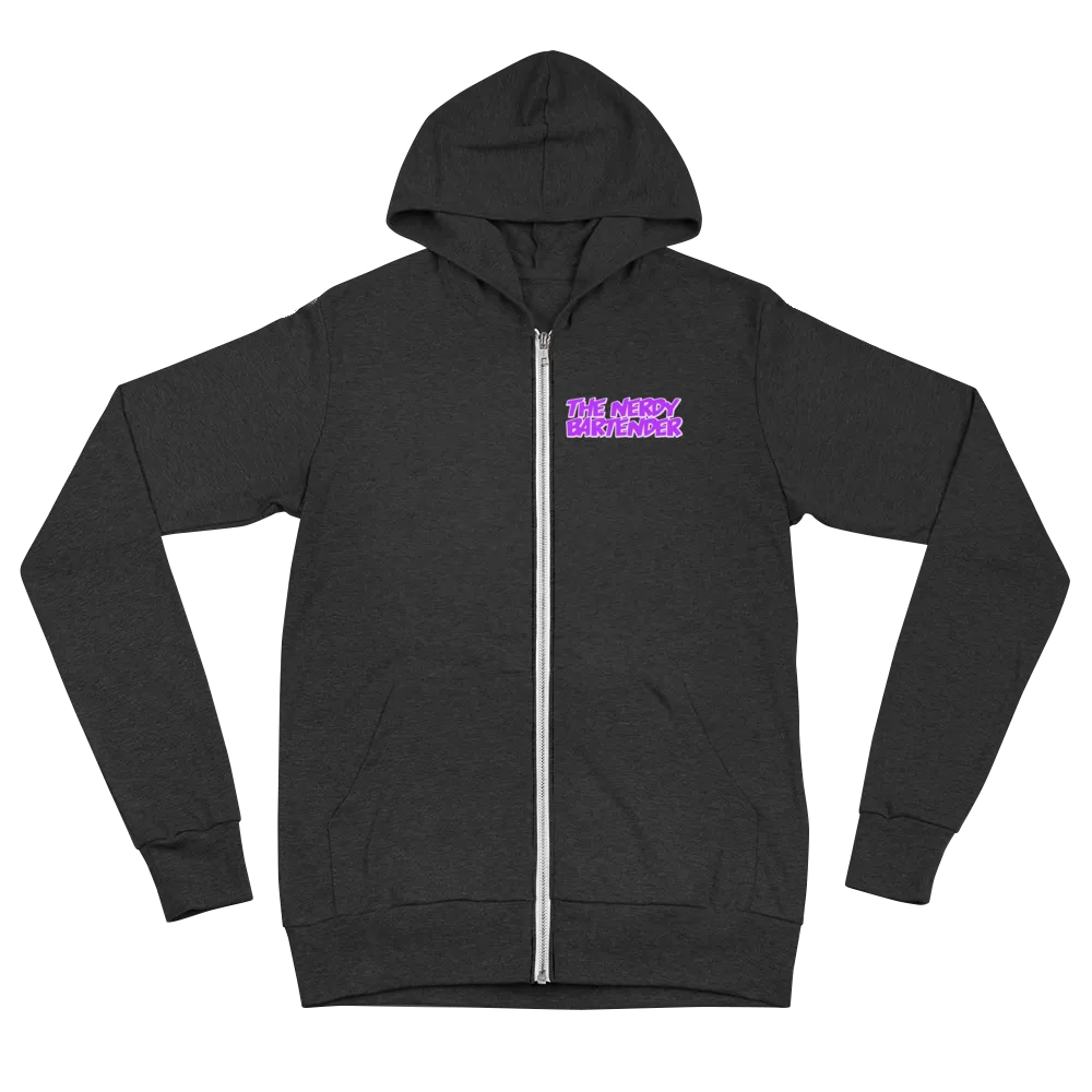 Nerdy Bartender Light Zip Hoodie - WHABAM