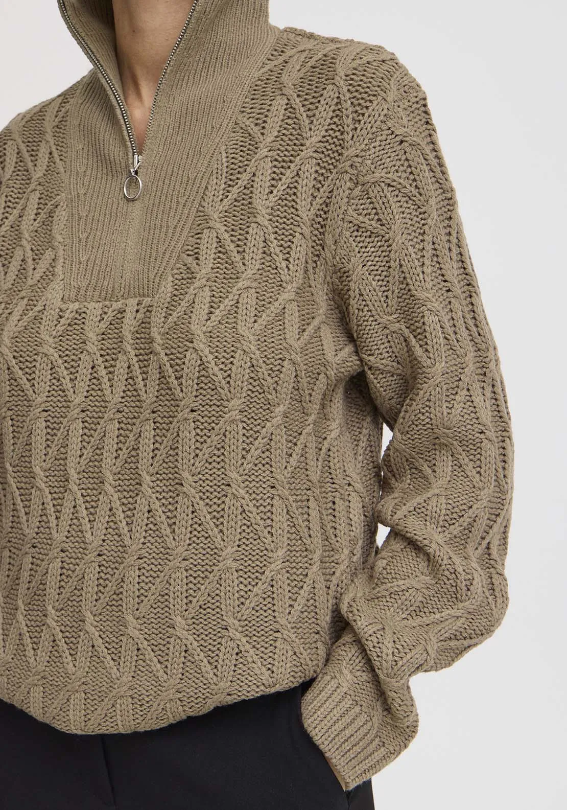 Otinka Half Zip Jumper - Walnut