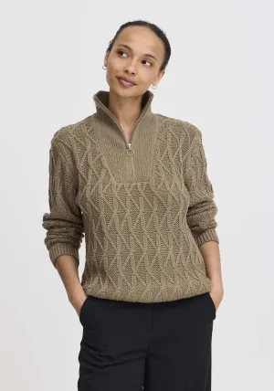 Otinka Half Zip Jumper - Walnut