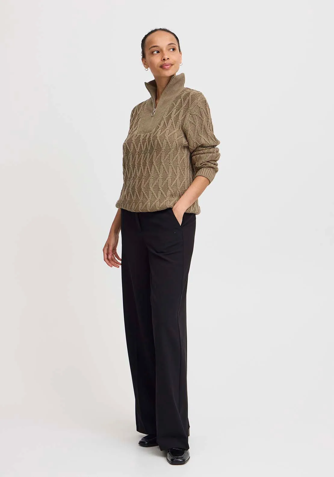 Otinka Half Zip Jumper - Walnut